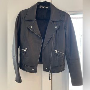 Black leather jacket